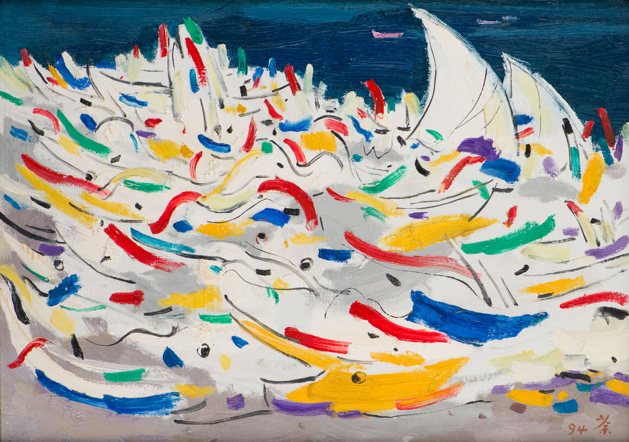 A Fleet of Boats in Indonesia